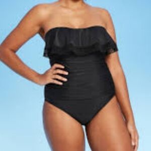 Kona Sol Strapless bathing suit Size L NO strap but EUC